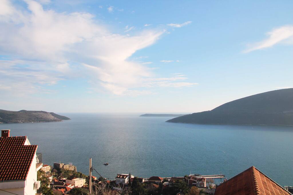 Sea view from balcony
