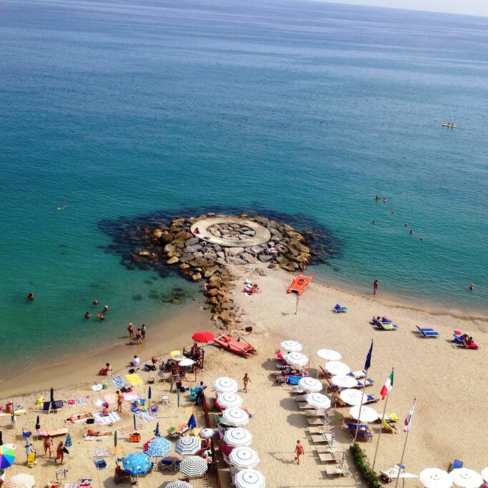Vista dall'appartamento sulla spiaggia