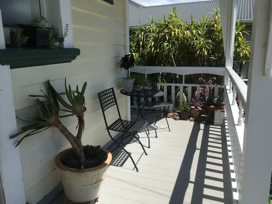 You are welcome to relax and read, or have your breakfast on this verandah which is especially reserved for our guests (although sometimes our doggy Daisy will join you if you'd like her to).