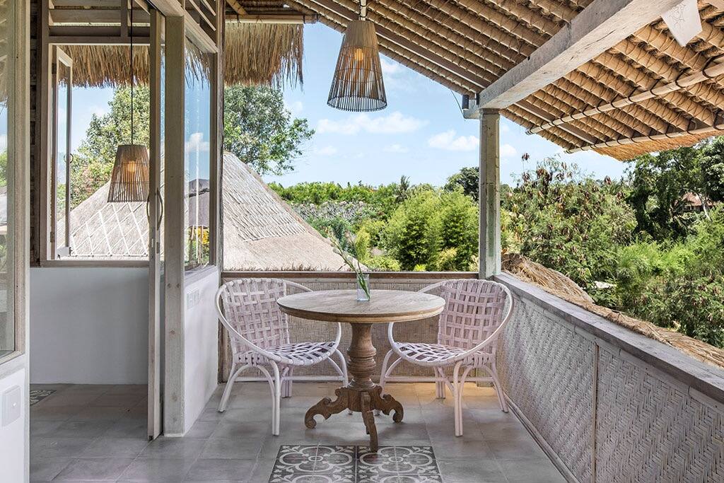 Balcony and view.