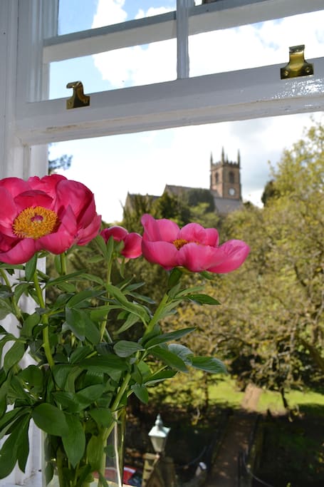 The view out to the gardens