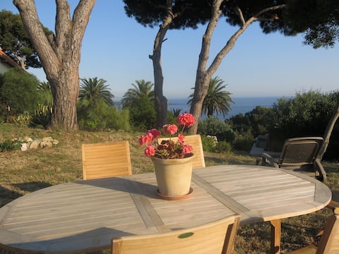Popular Airbnb listing: Giens apartment and garden with 180° sea view in Hyères