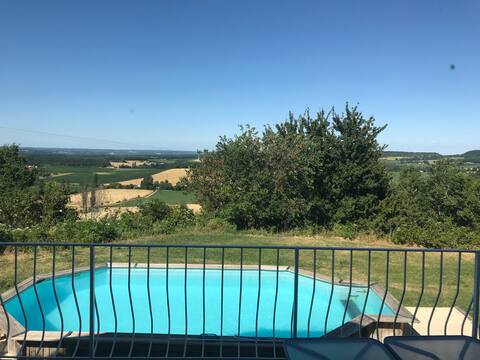 Spacious with panoramic views of the countryside