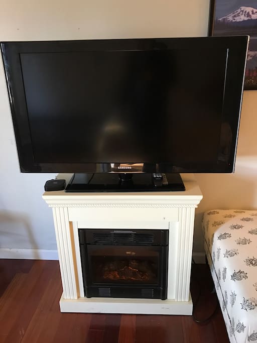 We just got a bigger TV for the apartment. Watch all the Netflix and HBO you want from the comfort of your bed!