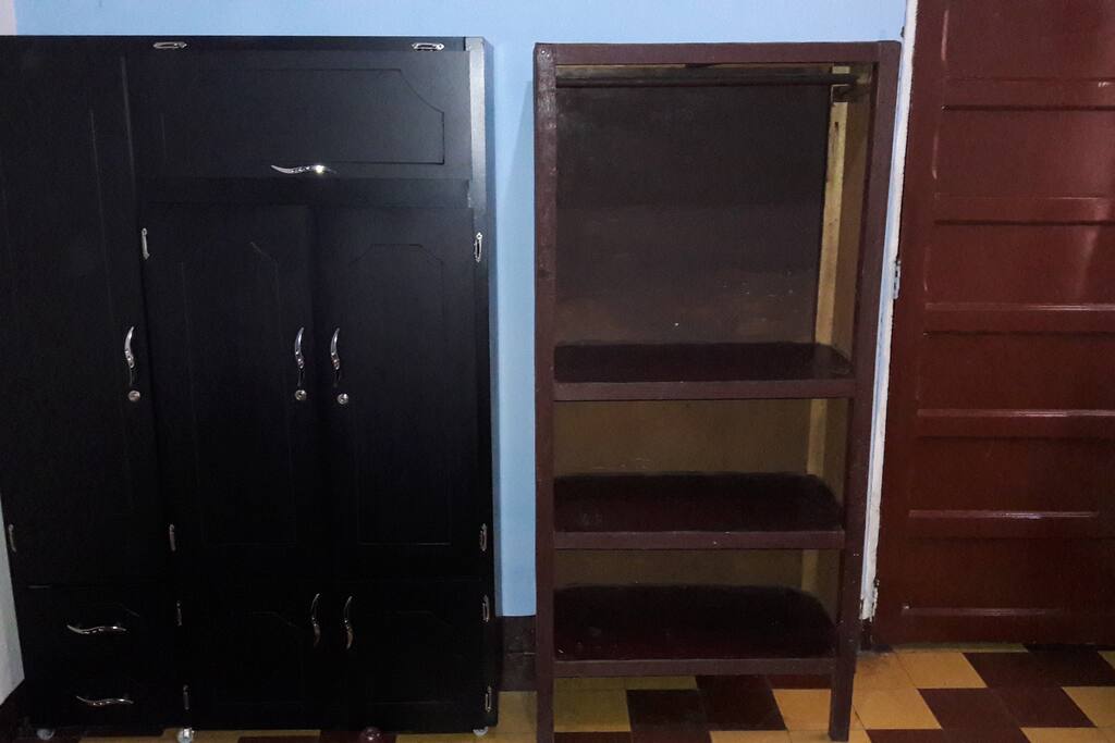 The room has two closets for your comfort.