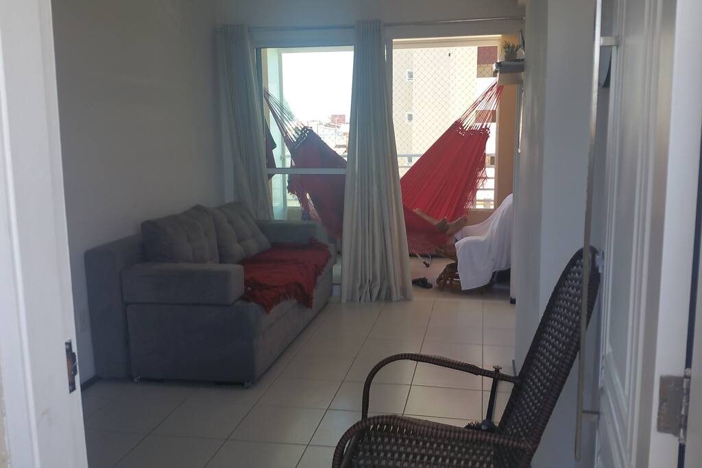 Sala e varanda fechada