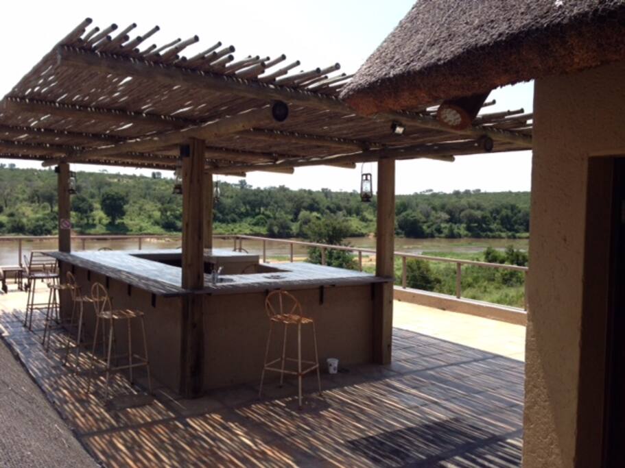 Upstairs Bar with magnificent Views onto Kruger