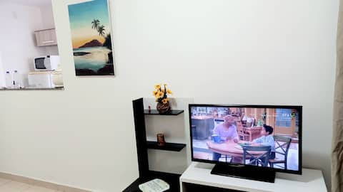 Top performing Airbnb: Apt, 2 bedrooms, air conditioning, Wi-Fi, garage in Taubaté