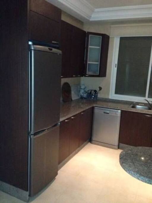 Big kitchen.