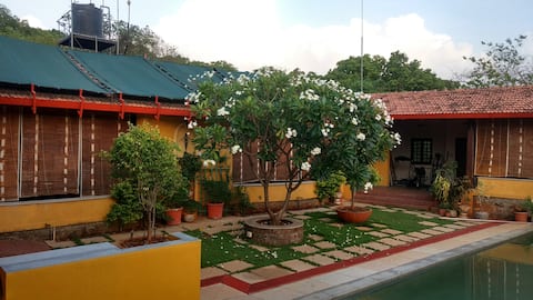 Stylish riverside eco retreat near Neral