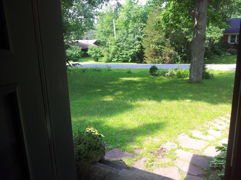 view from the front door looking onto Bridle path road