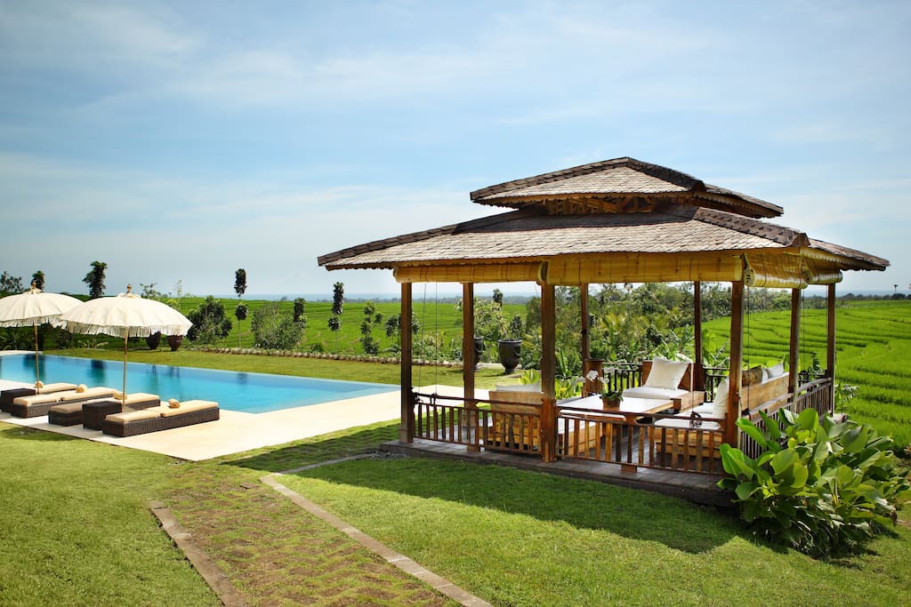 Villa and pool view