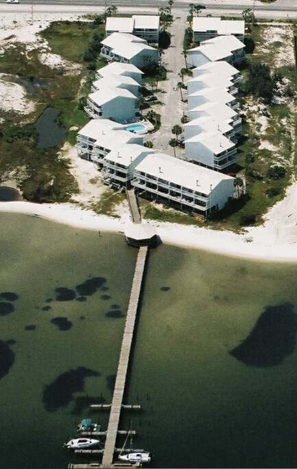 Ariel view of townhouse community
