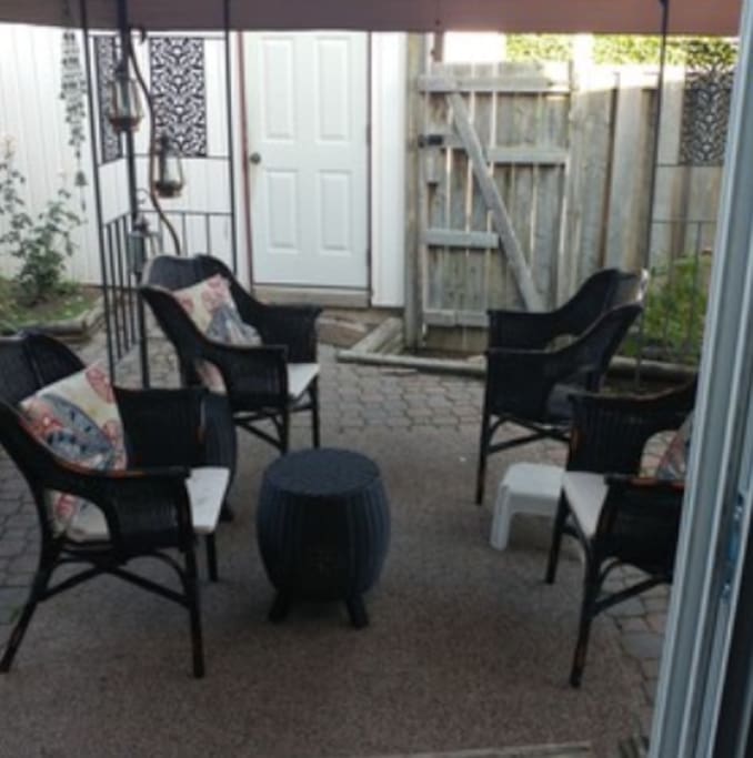 Covered backyard