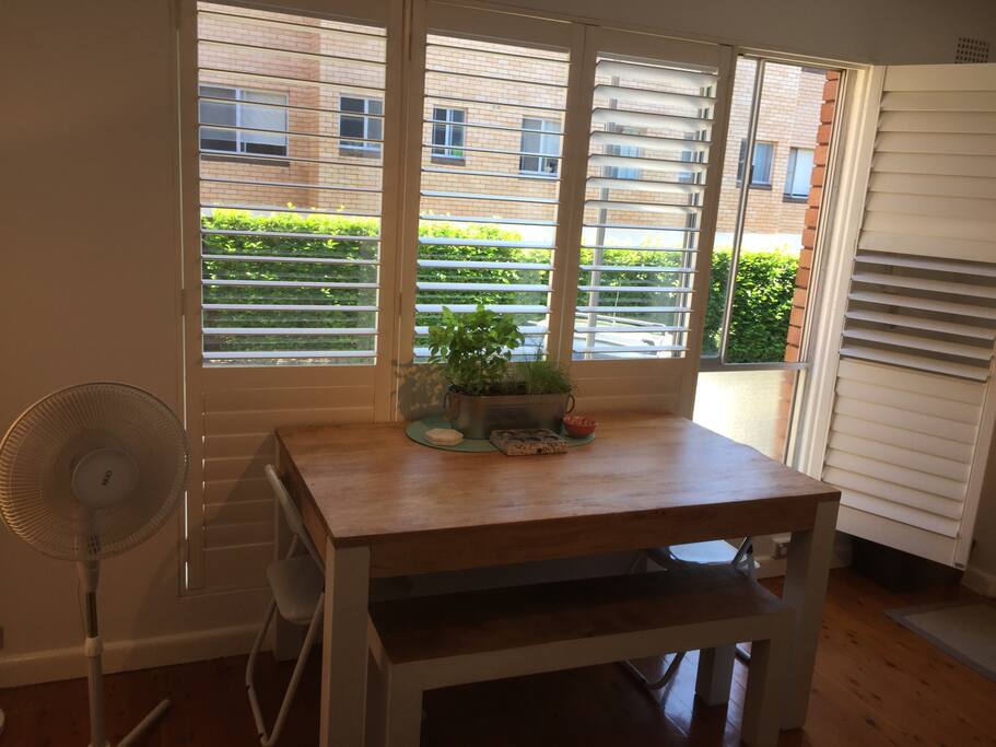 Beautiful mango wood dining table.