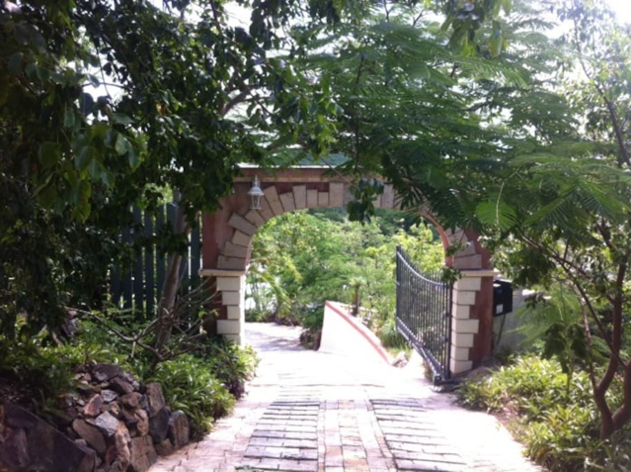 The entrance to Lion's Gate Getaway