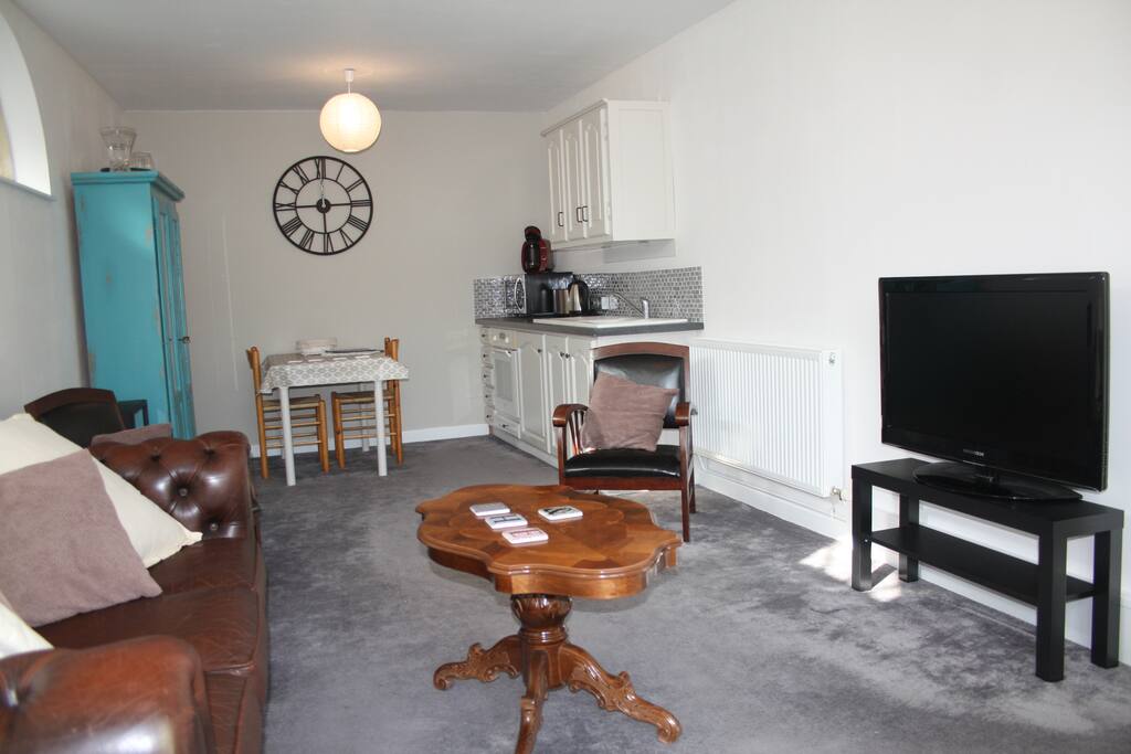 Living room and kitchen