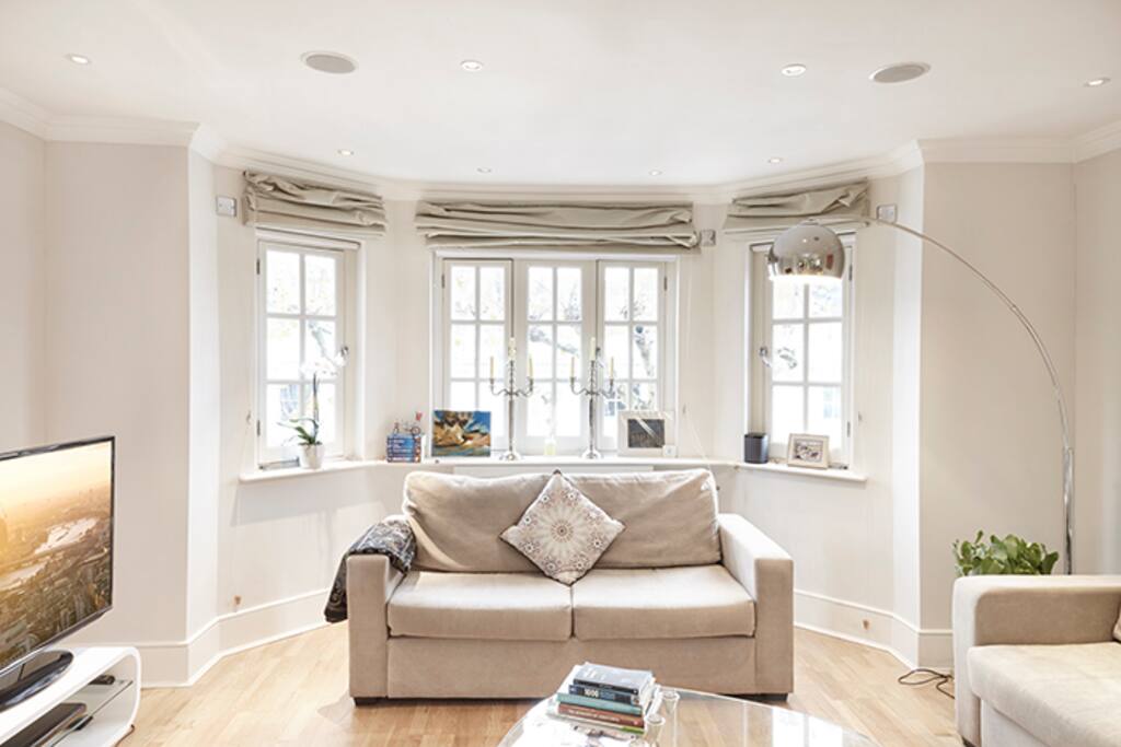 Modern lounge room and TV area