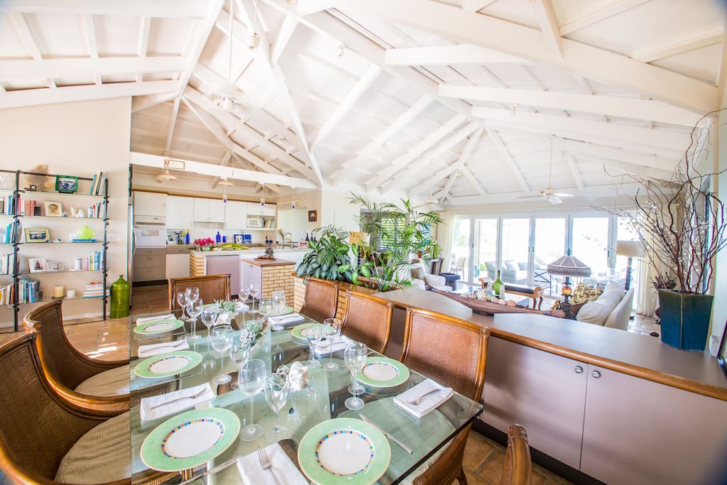 Dining room and open plan living area