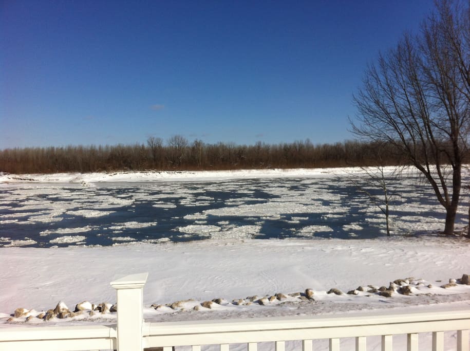 "Iceberg" on the river