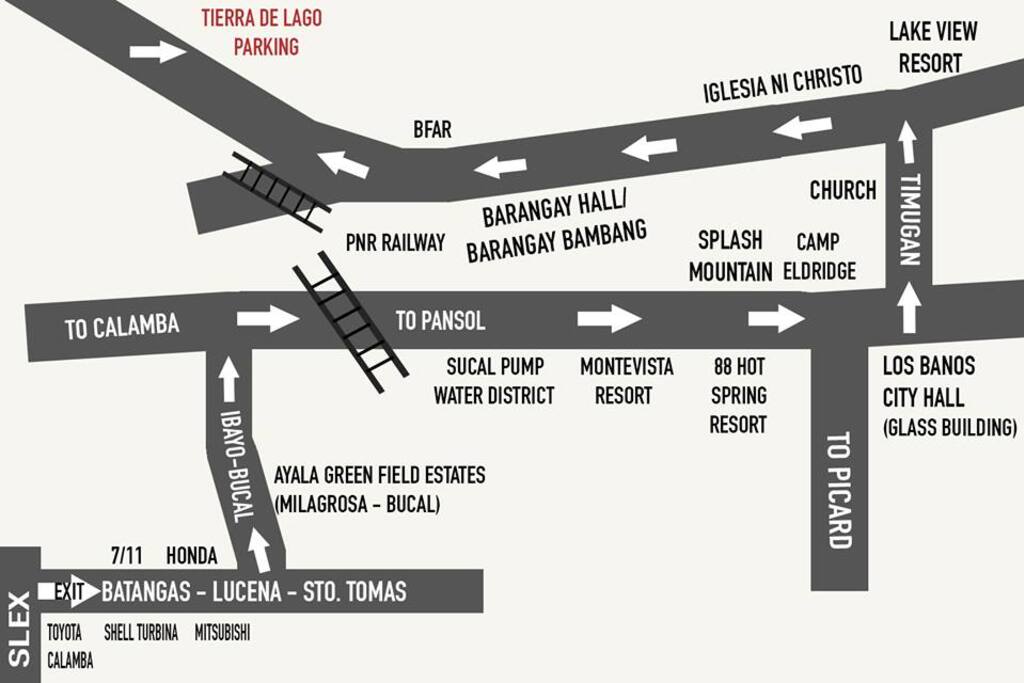 A map to the place. (not drawn to scale)