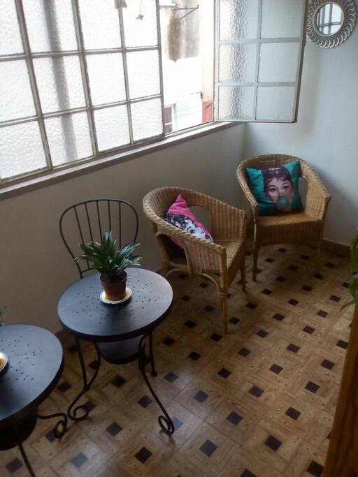 Espaço agradável e descontraído para descansar.