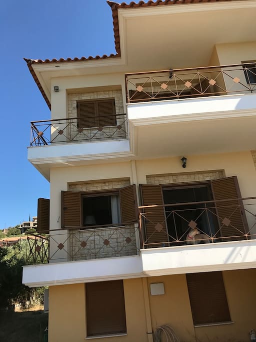 Irini's house (the apartment on the left side of the building)