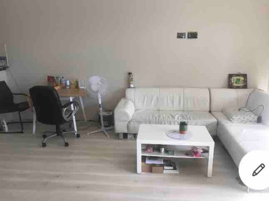 Open and sunny lounge room facing to the balcony
