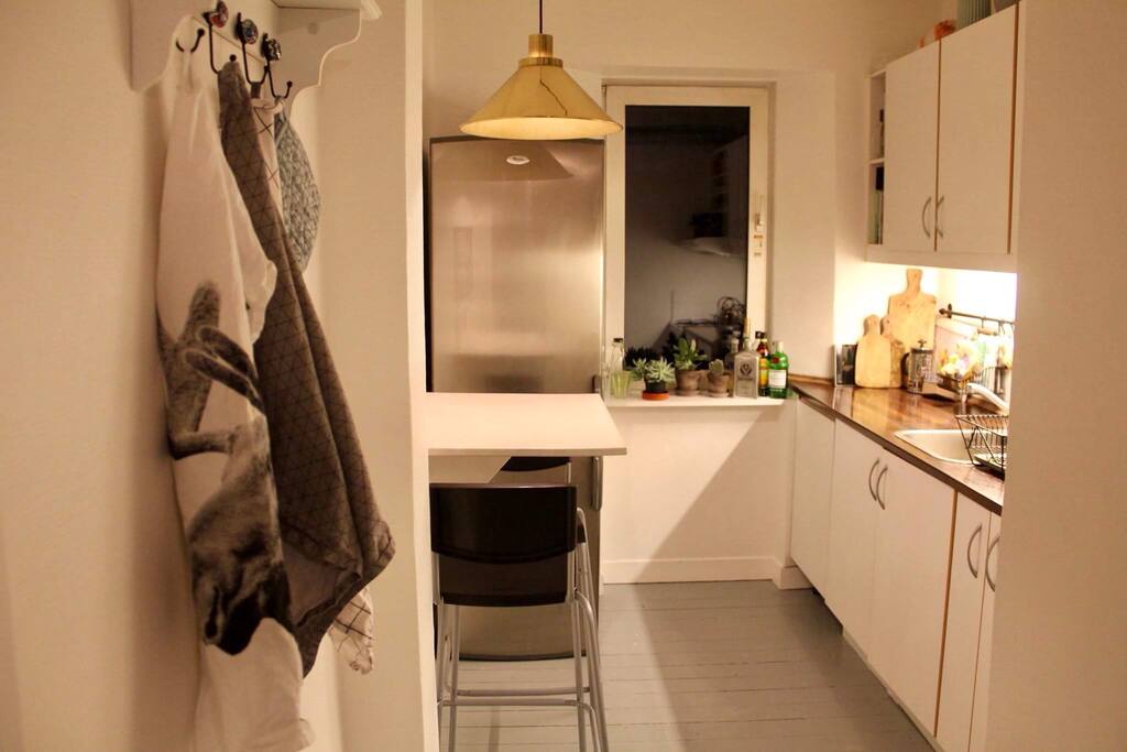 Kitchen with dining place for 2