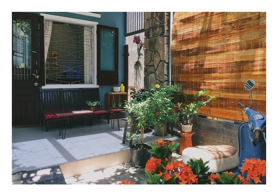 beautiful garden in front of the house