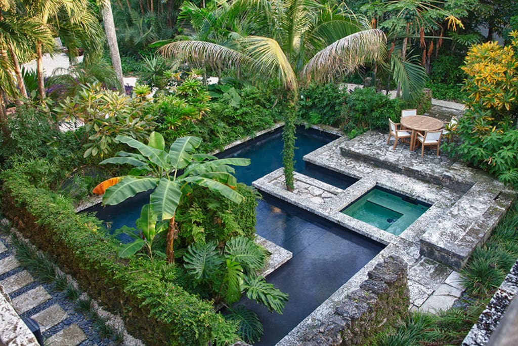 View of pool from Rooftop lounge