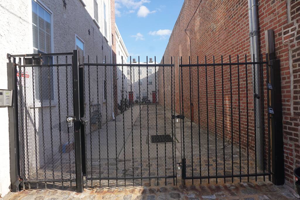 Initial, gated entrance.