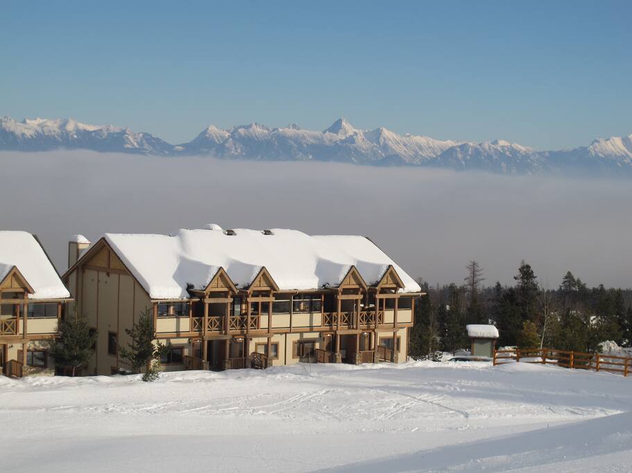 Right on the ski hill!