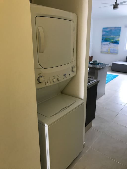 washer and dryer in unit