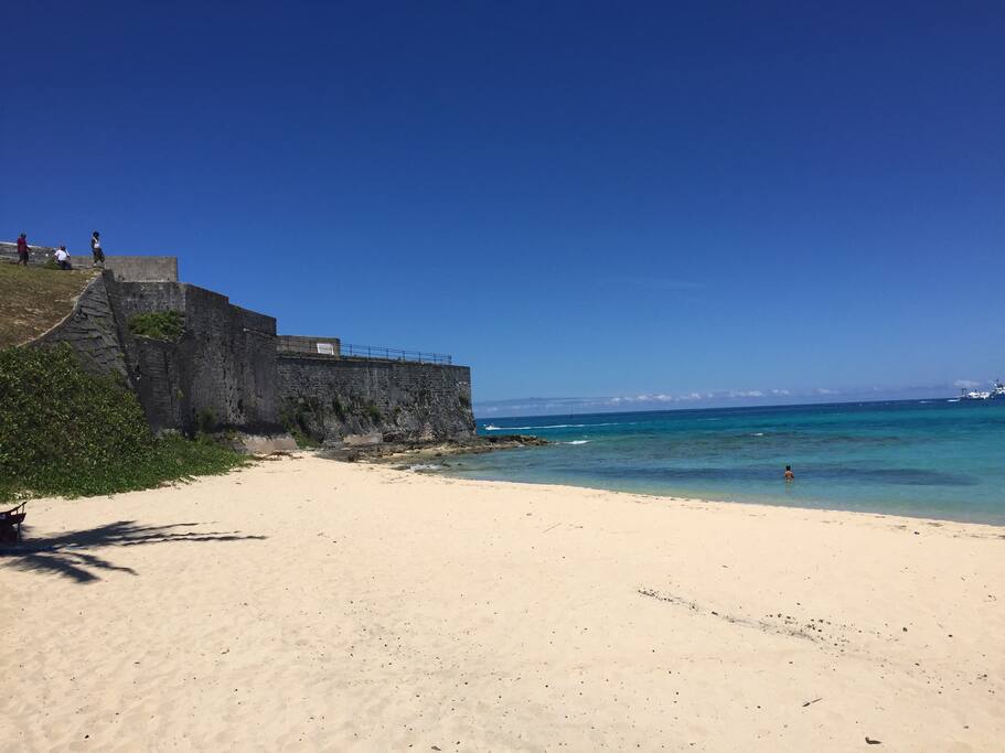 Fort St. Catherine Beach. Walking distance.
