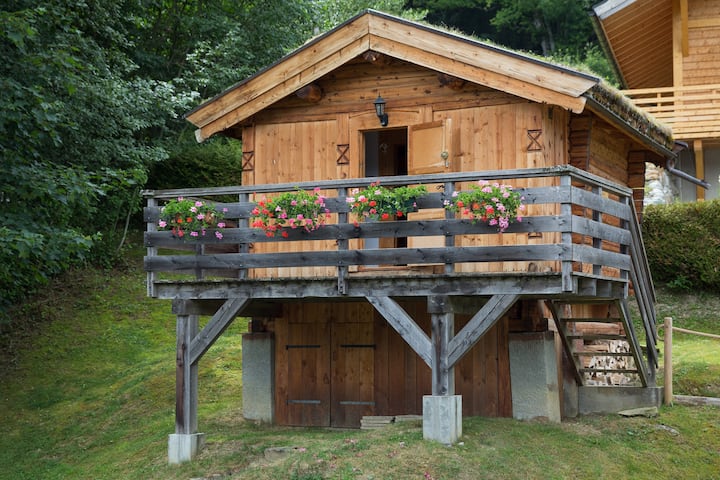 Small studio facing the Mont Blanc massif,