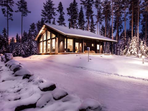 Villa Polaris moderni rinnehuvila Sappeella