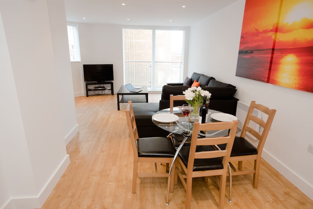The images provided are of one of a number of apartments we have within Projection West and so while your apartment may not be identical to the apartment shown, the images provided offer a very accurate representation of the standard and décor of all our apartments.
