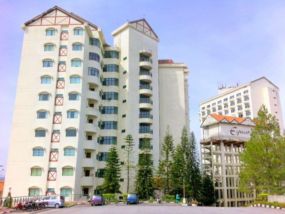 View of the building from the car park