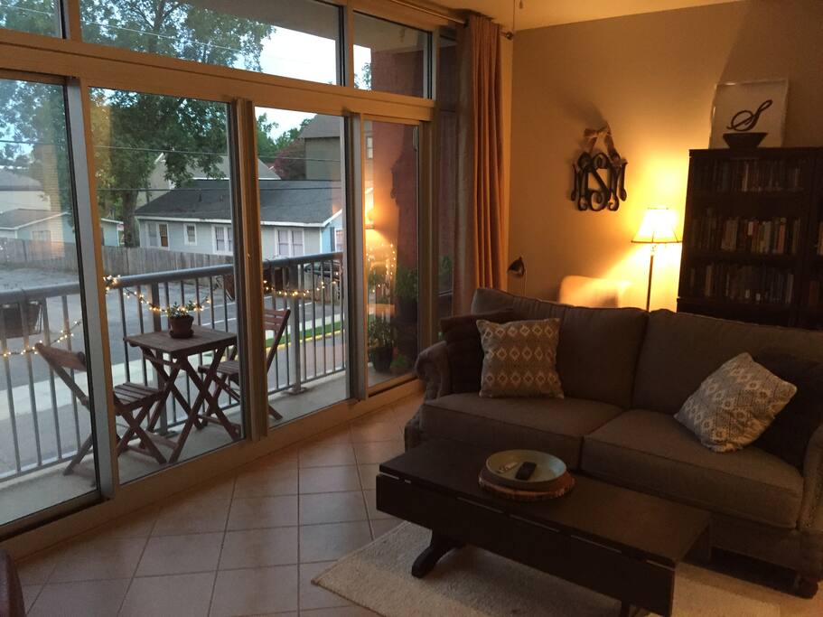 Main room and balcony