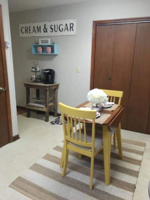 Table and coffee bar
