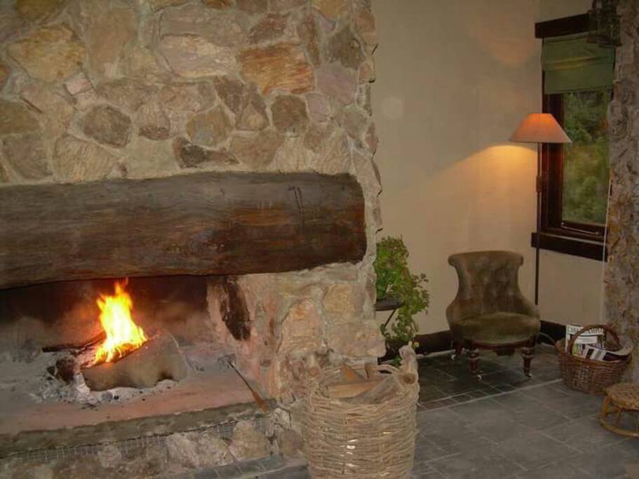 Chimenea en el living