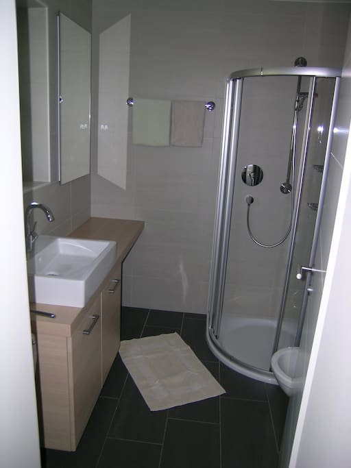 Badezimmer mit Duche, WC und Bidet