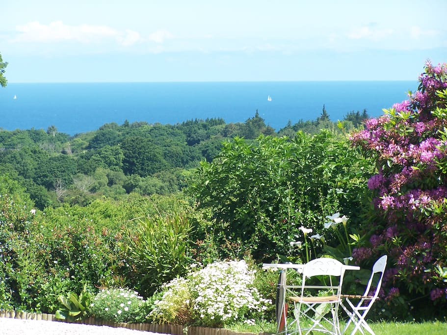 Jardin vue sur mer