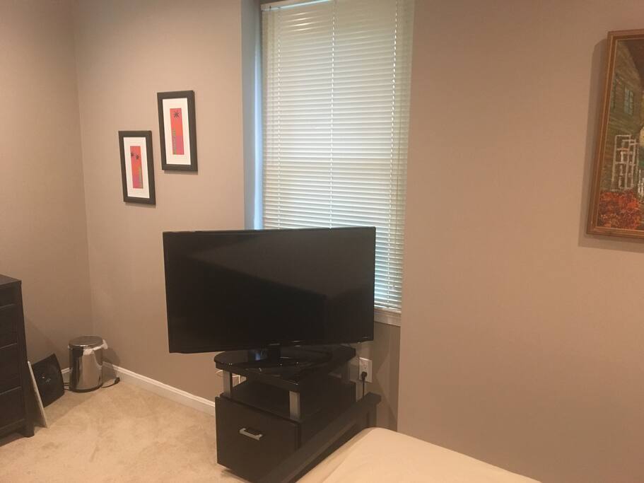 40" smart LED TV. You can see Netflix and Amazon.
