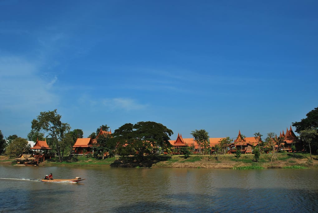 By river