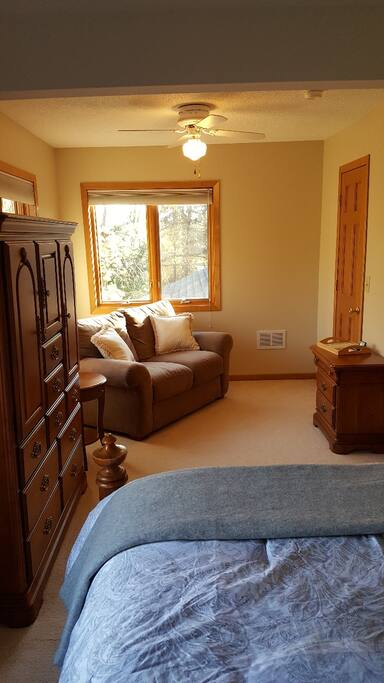Destiny Private Bedroom with Couch and Armoire