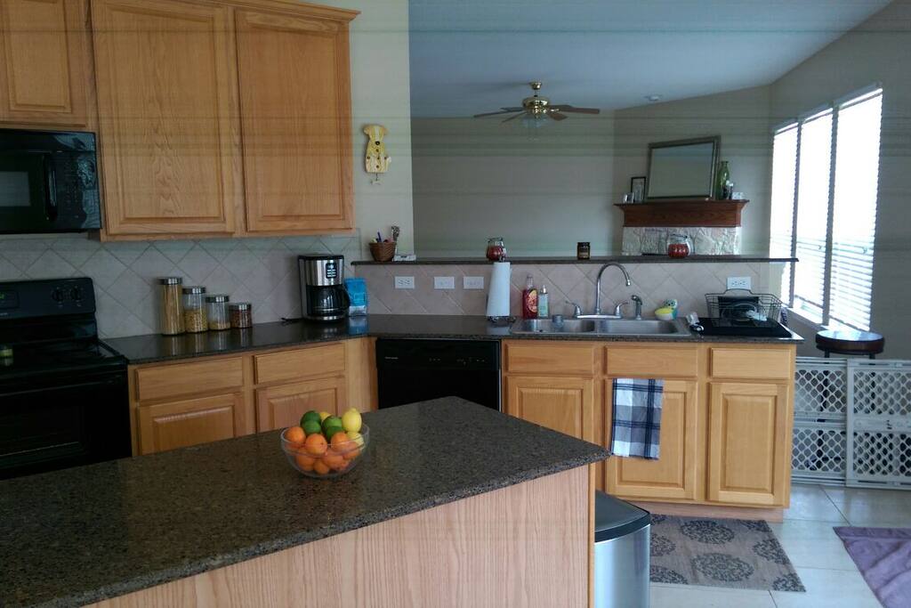 Open kitchen area.