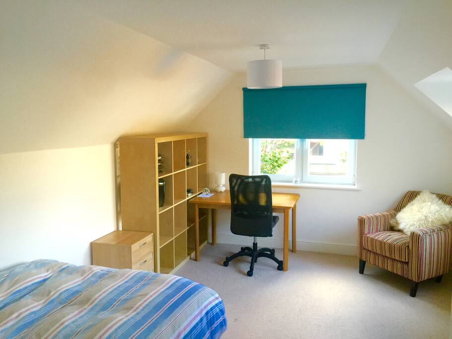 Bedroom two - double bed with desk