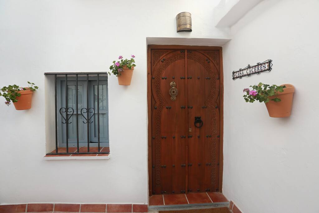 Beautiful hand carved Moroccan front door.